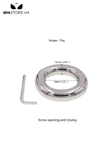 SMT562 - Vòng đeo dương vật inox 3 size thiết kế có vít mở đóng