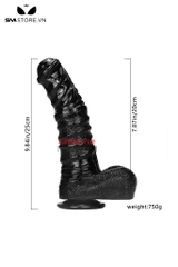 SMT2277 - Dương vật giả Châu Phi khổng lồ silicon mềm dẻo dài 25cm