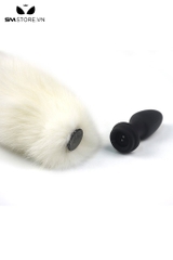 SMT1180 - Đuôi cáo cosplay có phích hậu môn silicon điều khiển từ xa