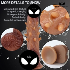 SMT1627 - Dương vật giả silicon có gai mềm điều khiển xa dài 22cm