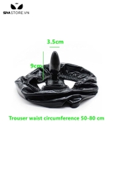 SMT963 - Phích cắm hậu môn silicon dài 9cm có quần da PU