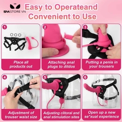 SMT1633 -  Dương vật giả dài 21cm có quần kèm nút hậu môn