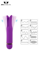 SMT2358 - Gậy rung silicon dài 135mm có 2 nhánh và 10 chế độ