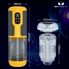 SMT1420 - Cốc thủ dâm trong suốt tự động rung thụt xoay có 7 chế độ