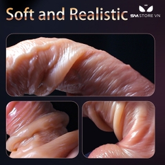 SMT1626 - Dương vật giả silicon có gân xanh và dính tường dài 21.5cm