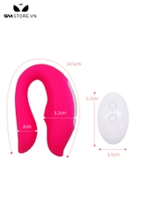 SMT1232 - Trứng rung silicon hình chữ U dài 24.5cm có điều khiển xa