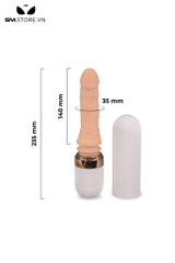 SMT1896 - Dương vật giả silicon tỏa nhiệt đến 42 độ có rung dài 25cm