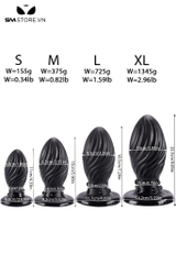 SMT2863 - Anal huge xoắn ốc đa kích thước silicon mềm dẻo