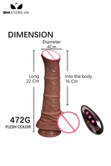 SMT1636 - Dương vật giả có bìu và gân xanh dài 22cm điều khiển xa