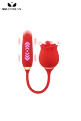 SMT476 - Trứng rung 2 đầu silicon có lưỡi liếm 181mm màu đỏ