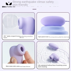 SMT806 - Trứng rung 2 đầu cực mạnh sạc điện dài 8cm màu tím