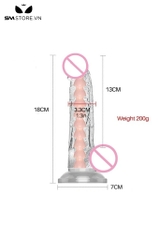 SMT1784 - Dương vật giả silicon có khớp bẻ cong ở trong dài 13cm