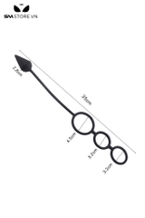 SMT3073 - Vòng đeo tinh hoàn thiết kế 3 vòng mix butt plug nhọn