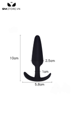 SMT435 - Butt plug chất liệu silicon mềm mại màu đen giúp tăng khoái cảm