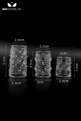 SMT076 - Set bộ 3 bao cao su đôn dên trong suốt mix kèm gai bi