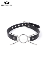 SMT232 - Khóa miệng spider gag với vòng bằng kim loại và dây đeo PU
