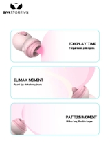 SMT508 - Lưỡi rung hình con heo kích thích điểm G dài 81mm màu hồng