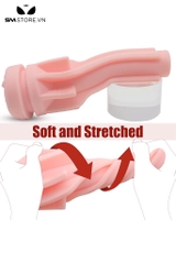 SMT2435 - Cốc thủ dâm 2 đầu silicon có độ giãn cao và nhiều bi nổi