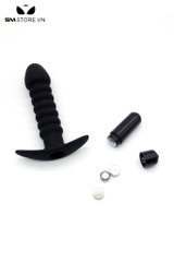 SMT2579 - Máy rung hậu môn silicon mềm có 10 tần số dài 13.2cm