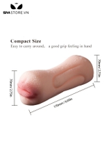 SMT2247 - Âm đạo mix miệng giả 2 đầu silicon mềm dài 17cm
