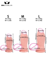 SMT2872 - Dương vật giả khổng lồ có bìu và gân nổi đa kích cỡ