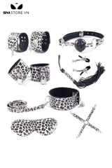 SMT1595 - Combo đồ chơi SM 8 món làm bằng giả da PU họa tiết da báo