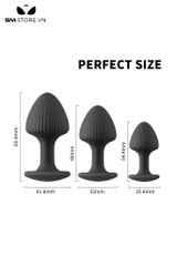SMT1352 - Combo 3 món butt plug hậu môn silicon dành cho les
