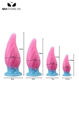 SMT1293 - Phích cắm hậu môn silicon dẻo với màu hồng tím gradient