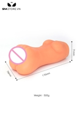 SMT2886 - Âm đạo giả nửa người silicon mềm dẻo dài 17cm
