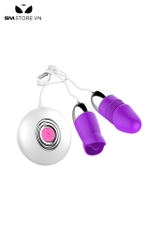 SMT1934 - Trứng rung 2 đầu có lưỡi 12 chế độ có điều khiển xa