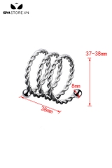 SMT2280 - Vòng bi đeo dương vật inox hình xoắn ốc dài 3.8cm