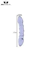 SMT925 - Dương vật giả 2 đầu hình xoắn ốc bằng thủy tinh dài 17cm