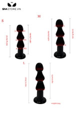 SMT1772 - Anal bead silicon mềm dẻo với chuỗi 3 hạt có 3 size