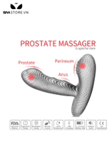 SMT1507 - Butt plug hậu môn silicon điều khiển mini 16 chế độ rung