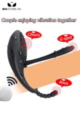 SMT786 - Máy rung hậu môn mix vòng rung đeo dương vật điều khiển xa