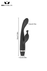 SMT2856 - Máy rung hai đầu silicon có 10 chế độ sạc điện dài 18cm