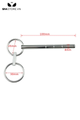 SMT2203 - Sounding niệu đạo inox không gỉ dài 10cm có 2 vòng tròn