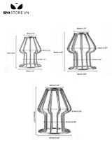 SMT910 - Butt plug kim loại lỗ rỗng với 3 kích cỡ khác nhau