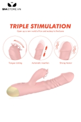 SMT2507 - Máy rung 2 đầu có 10 chế độ rung đầu dương vật sạc điện