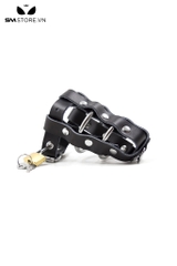 SMT2457 - Khóa dương vật giả da PU đính đinh tán dài 12cm