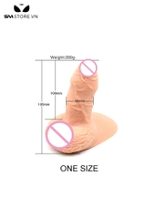 SMT2877 - Dương vật giả khủng lồ đường kính 4cm có đế gắn tường