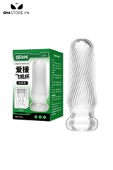 SMT1137 - Cốc thủ dâm trong suốt silicon hút chặt dài 130mm