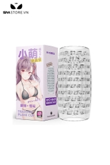 SMT711 - Cốc thủ dâm 2 đầu trong suốt bằng silicon nhiều gai kích thích