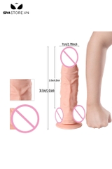 SMT1336 - Dương vật giả khủng lồ bằng silicon uốn cong đường kính 7cm