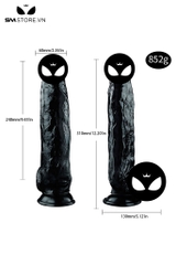 SMT1622 - Dương vật giả nổi gân silicon dài 31cm có bìu đế dính tường