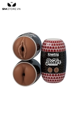 SMT1942 - Cốc thủ dâm mini nâu Lovetoy thiết kế 2 đầu bằng silicon