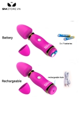 SMT1607 - Chày rung tính yêu mini có 12 tần số sạc điện dài 14cm