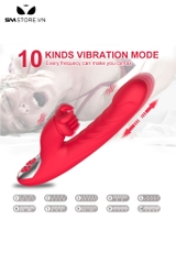 SMT2740 - Máy rung tai thỏ có 10 chế độ sạc điện dài 261mm