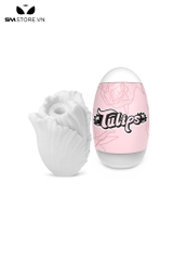 SMT2244 - Cốc thủ dâm mini silicon trắng hình bông hoa dài 91mm