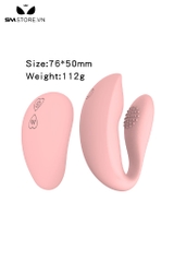 SMT2731 - Trứng rung 2 đầu hình chữ U có gai mềm dài 76mm